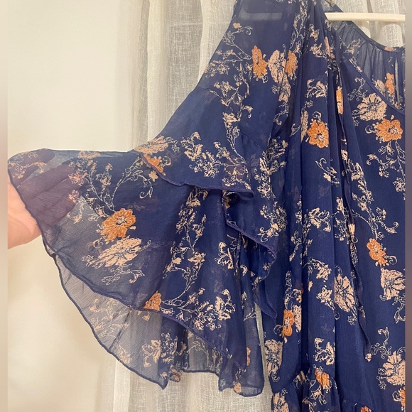 Free People Floral Mini Boho Dress - Picture 4 of 7